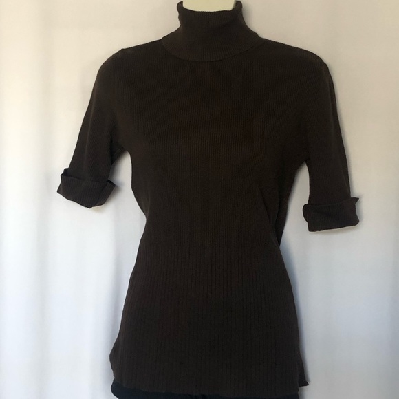 Dark Brown Turtle Neck Sweater - Picture 1 of 3